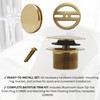 Westbrass Mushroom Tip-Toe Tub Trim Set with Floating Faceplate, Polished
