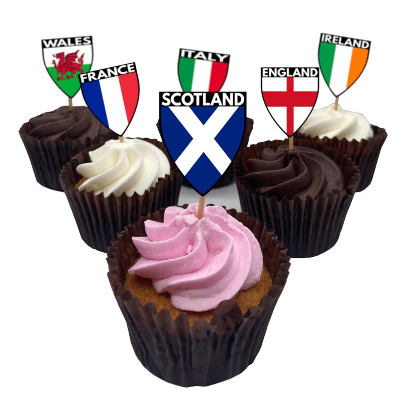 AK Giftshop Six Nations Rugby Flags Decorations Party Pack With