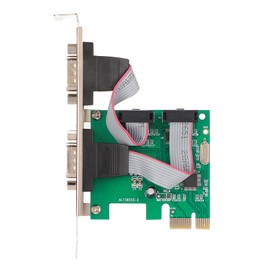 Pcie Expansion Card PCIE Serial Card Computer Desktop COM Port PCIE to RS232 Interface Dual Serial Port Expansion Card