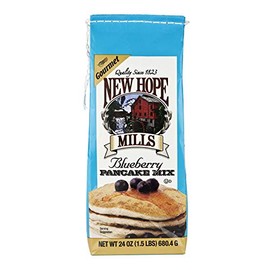 New Hope Mills Flavored Pancake Mix- Two 24 oz. Bags- Your Choice of 5 Different Varieties (Blueberry)