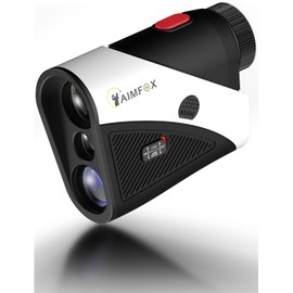 AIMFOX Golf Distance Meter, 4.4 oz (125 g), Ultra Lightweight, Pin Search Function, Image Stabilization Function, Height Difference Measurement, Angle Measurement, Distance Measurement, Competition,