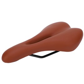 Mountain Bike Saddle Thicken Hollow Bicycle Seat ShockProof Cycling Soft Cushion(Brown )