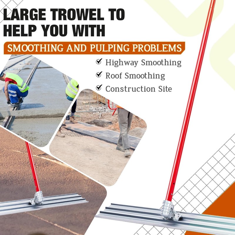 48"x8" Bull Float Kit Aluminum Magnesium Alloy Concrete Float With