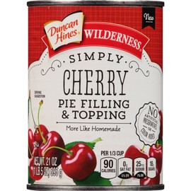 Duncan Hines Wilderness Simply Pie Filling, Cherry, 21 Ounce (Pack of 8)