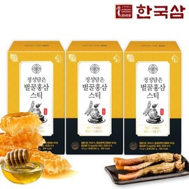 Hanguk Sam 정성담은 벌꿀 홍삼스틱 10g x 30포 x 3박스 Jeongseongdam Honey Ginseng Stick 10g x 30 Packs x 3 Boxes