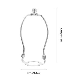 minkissy Lamp Shade Harp Holder, Silver Lamp Harp 6 Inch Heavy Duty Lamp Shade Bracket Lampshade Adapter 1 Set Lamp Holder