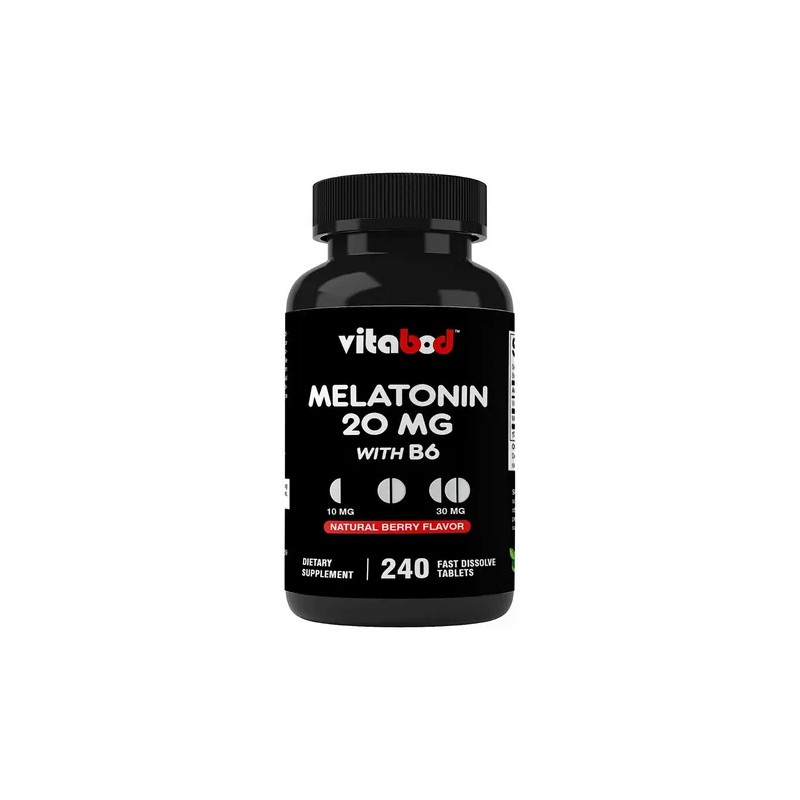 Melatonina Vitabod 20mg 240 Tabletas Sabor Baya Descanso Nocturno