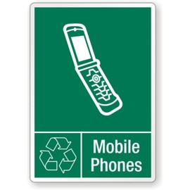 Mobile Phones Recycling 8"x12" Aluminum Weatherproof Sign c00376a
