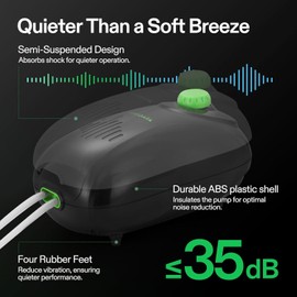 VIVOSUN 5W 160GPH Air Pump Kit Aquarium Aerator for 300 Gallons Fish Tank