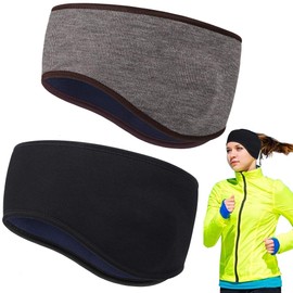 HASAGEI Headband for men and women, winter sports headbands, with ear muffs, elastic, for jogging, running, hiking, cycling, motorcycling