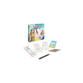 Ravensburger Looky Sketch Book - Summertime - Creative Set - Fashion Drawing - Stylism - Relaxation and Creativity - from 6 Years - 18125 - French Version, White