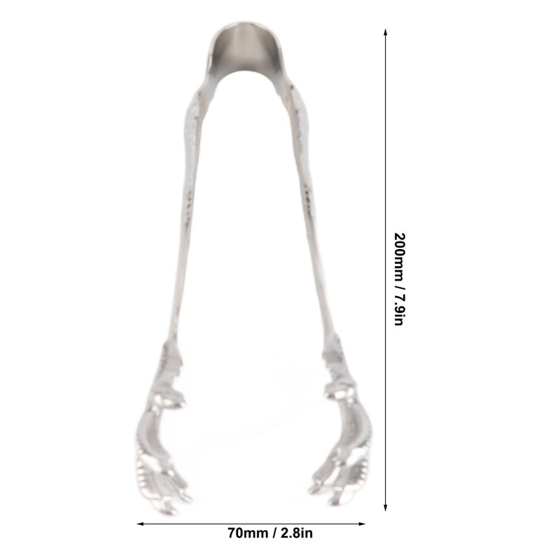 Stainless Steel Eagle Claw Ice Tongs Prevents Slipping Ice Cubes