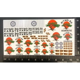 Unbranded Clear 1:64 Waterslide Decal for JDM VW Silverado Cobra Kai Miyagi-Do Karate