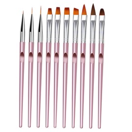 Ipetboom Professional Nail Art Pen Set 10pcs Nail Art Tools Brush Liner and Gems Ideal for Home Salon