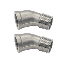 Beduan 45 Degree Street Elbow 3/4" NPT Male x 3/4" NPT Female Stainless Steel Cast Pipe Fittings for Water Fuel Air(Pack of 2)