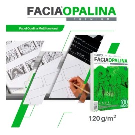 Papel Opalina Copamex 120g Tamaño Carta 100 Hojas Color Blanco                                                                                        