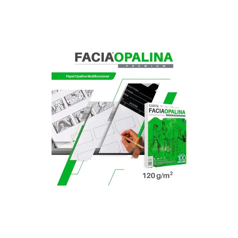 Papel Opalina Copamex 120g Tamaño Carta 100 Hojas Color Blanco