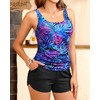 Tankini Swimsuits with Shorts - Two Piece Swimsuits Tummy Control