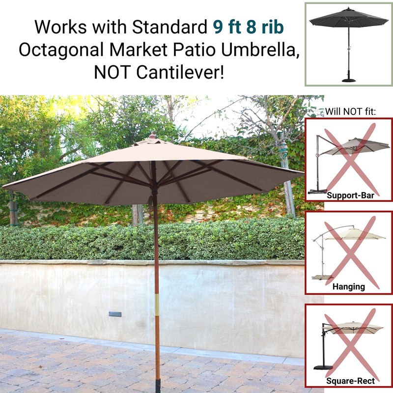 Formosa Covers - 9ft Market Patio Umbrella Replacement Canopy -