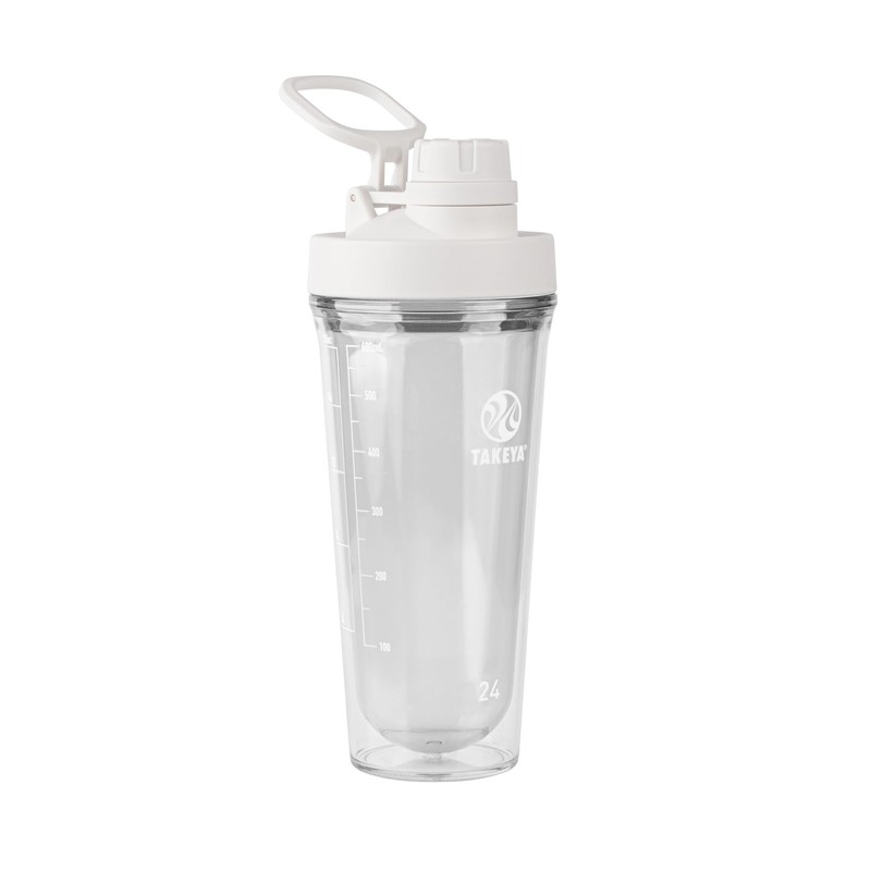 Takeya Protein Shaker - BPA-Free Plastic Shaker Bottle with Leak-Proof