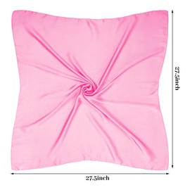 Pistha Satin Scarf Square Scarf Neck Hair Scarf Handkerchief Bandanas for Women Men Girls Boys Costume Accessory 27.5 inch