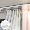 12 Pairs White Shower Curtain Hooks and Gliders Set for