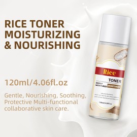 Tónico De Arroz, Hidratante Facial Para Mujer, Hidratante Y Nutritivo, Ideal Para Todo Tipo De Piel, 120 Ml