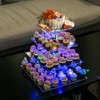 BLBYHO 4 Tier Acrylic Cupcake Tower Stand, Clear Square Dessert