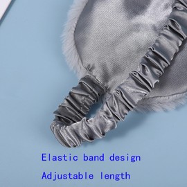 Plush Sleep Mask, 2PCS Adjustable Eye Mask for Sleeping, Sleeping Blindfold for Travel and Nap for Girls, Boys, Women, Men (Colorful Blue Colorful Pink)