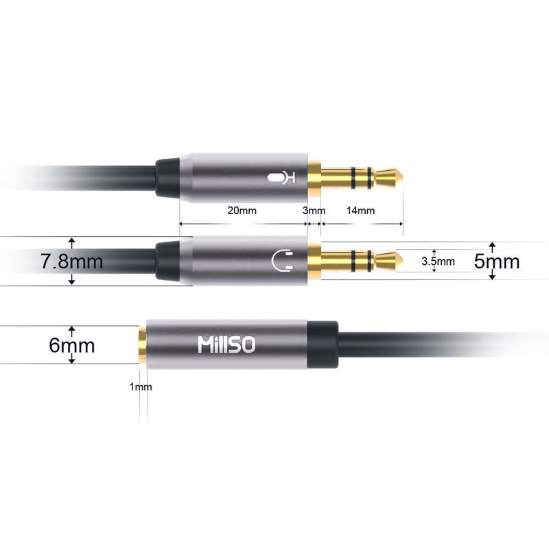 MillSO 3.5 mm Headset Adaptor