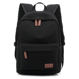 kayond Casual Style Lightweight canvas Laptop Bag/Durable Travel backpacks/Rucksack for Men&Women/Fashion Backpack Fits 15 inch Notebook (Black)