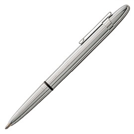 Fisher Space Pen Chrome Bullet Pen, Pressurized Ballpoint Pen, Compact Size, Writes Upside Down and in Extreme Temperatures, Smooth Black Ink, Medium Point, Pocket Clip, Gift Box, Made in USA