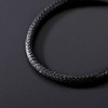 ChainsHouse Black Woven Leather Cord Bracelet for Men Women Cool