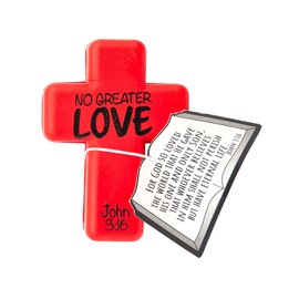 Fun Express John 3:16 Cross Stress Toys with Card, 12 Pieces