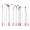 Nail Set De 15 Pinceles Para Mano Alzada + 5