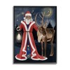 Stupell Industries Santa Claus Under Night Sky Winter Lantern, Designed