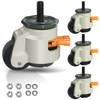 Leveling Stem Casters, M12 Thread Casters Set of 4 Heavy