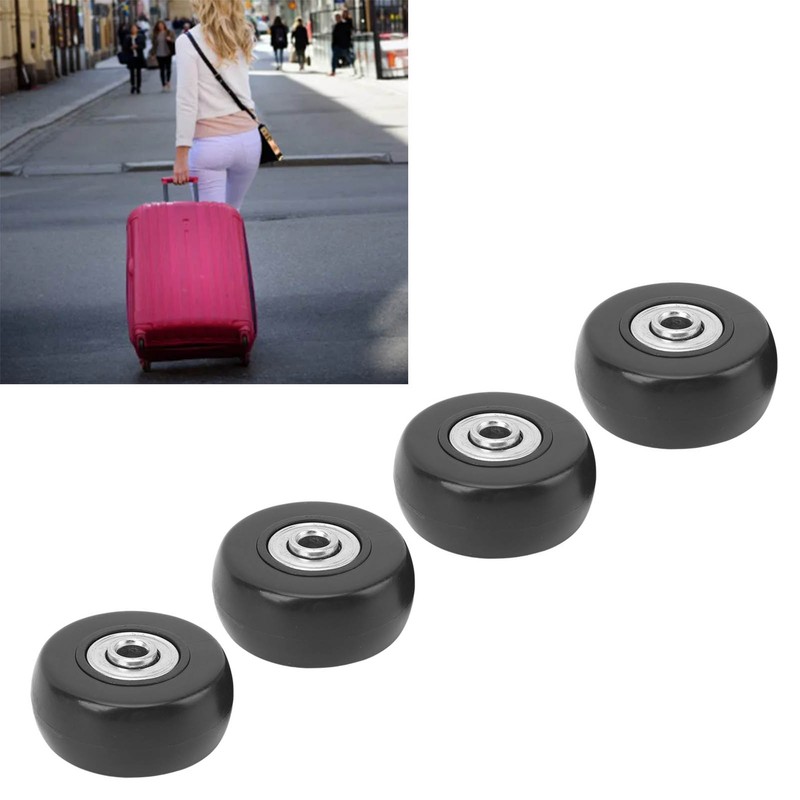 4PCS Suitcase Replacement Wheel PVC and Aluminum Alloy Silent Travel