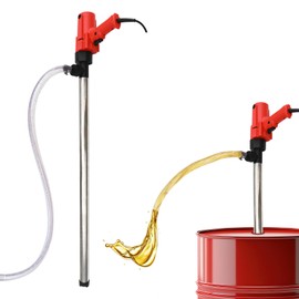 2480W Electric Fuel Transfer Barrel Pump, 110V 13000RPM, for 55 Gallon Electric Transfer Pumps with 36in Stainless Steel Tube and 6.6ft Steel Wire Hose, for Diesel,Lubricants,Slightly Viscous Liquids