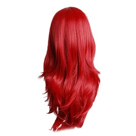Peluca Roja para Mujer, Pelucas Rojas Onduladas Largas, Suave, Cómoda, Pelo Sintético de Alta Temperatura, Pelucas de Cosplay Amigables con la Piel