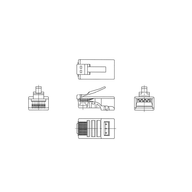 Goobay RJ45 plug, CAT 6 UTP unshielded, RJ45 plug, CAT