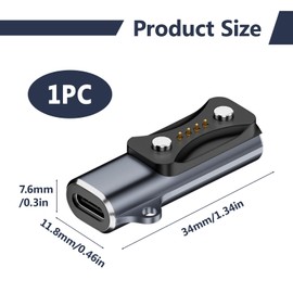 USB-C Charging Adapter Compatible with Polar Vantage M3, Vantage V3, Pacer, Pacer Pro, Ignite 3, Grit X2 Pro Smartwatch, Charger Adapter 5V/1A Portable Charging Converter for Polar Watch, Lightweight