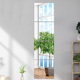 Mirror Large Size Glass Wall Mirror, 14 x 14 Inches 4 Pcs Mirror Tiles, High Definition