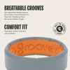 Groove Life Edge Storm Grey/Orange Silicone Ring - Breathable Rubber