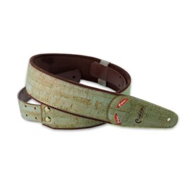 RightOn! STRAPS Guitar Strap, Width 2.4 inches (6 cm), Length 37.4 - 57.1 inches (95 - 145 cm), CORK TEAL