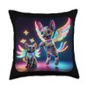 Frenchie & Friend Alebrijes Throw Pillow