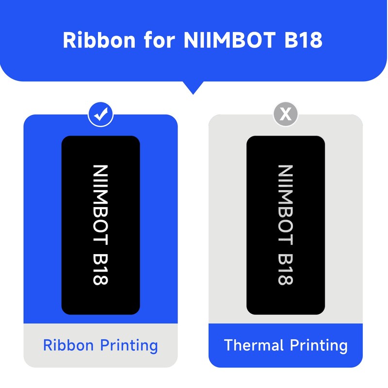 Refills Replacement for NIIMBOT B18 Thermal Transfer Label Printer, Clear