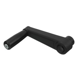 sourcing map 12x126mm (Dia x L) Revolving Handwheel Machine Handle, Universal Lathe Crank Grip Replacement for Industry Lathe Milling Grinding Machine, Black (Round Hole)
