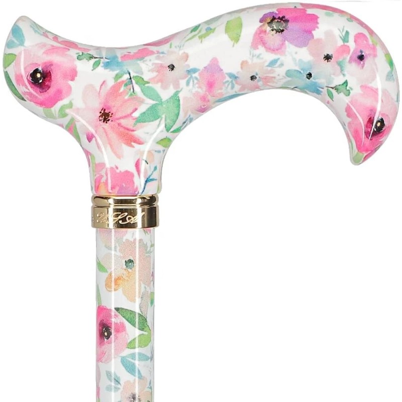 Royal RC Canes Watercolor Flowers Vivienne May Designer Derby Adjustable
