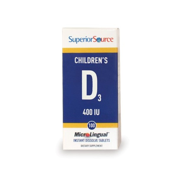Superior Source Children's Vitamin D 400IU Tablets, 100 Count